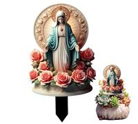 Hperu Statua della Vergine Maria, Statuetta della Virgen De Guadalupe, Statua Beata Vergine in Acrilico per l'arredamento del Giardino di casa