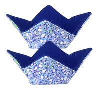 Hperu Supporti per ciotole per microonde in tessuto da 2 pezzi - Ciotola vintage resistente al calore, accogliente per zuppa, riso, pasta, supporto caldo accogliente