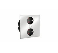 HPF Elemento di Presa Duplex | 2 Prese VDE | Mascherina in Acciaio Inox | Rettangolare