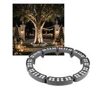 HPFHSJ Luci Ad Anello Per Palme Da Esterno, Luci Da Giardino Decorative | Alluminio, ad incastro ed espandibile, resistente all'acqua IP65 per decorazioni natalizie(Red,9 heads)