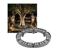 HPFHSJ Luci Ad Anello Per Palme Da Esterno, Luci Da Giardino Decorative | Alluminio, ad incastro ed espandibile, resistente all'acqua IP65 per decorazioni natalizie(Yellow,6 heads)