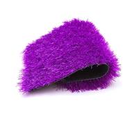 HPFHSJ Prato artificiale, altezza 30 mm, con fori di drenaggio e retro in gomma, prato artificiale, per giardino (viola, lunghezza 2 m)