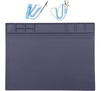 HPFIX Tappetino anti-statico per elettronica, tappetino per saldatura sicuro ESD resistente al calore, con cinturino ESD e cavo di messa a terra per computer, laptop, telefono cellulare e iPad
