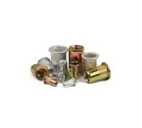 HPGHZNYNMK 1 scatola da 100/150/300 pezzi M3 M4 M5 M6 M8 M10 304 acciaio inossidabile acciaio al carbonio alluminio dado rivetto a testa piatta kit assortimento set rivetti Bulloni e dadi(300PCS Mix)