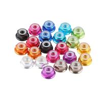 HPGHZNYNMK 2 pezzi-10 pezzi/set M2 M2,5 M3 M4 M5 m6 M8 11 colori flangia in nylon rivetto dadi rivetti lega di alluminio dadi di bloccaggio esagonali in nylon Bulloni e dadi(Red,M3 10PCS)