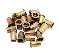 HPGHZNYNMK 20/50 pezzi M3 M4 M5 M6 M8 M10 M12 Dadi a rivetto a testa piatta for inserto filettato for pistola rivettatrice in acciaio al carbonio zincato Bulloni e dadi(6-32)