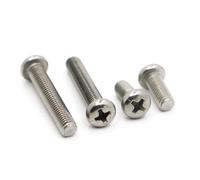 HPGHZNYNMK 5-50 pezzi 304 acciaio inossidabile GB818 vite a testa tonda for impronta a croce Phillips for legno M1 M1.2 M1.4 M1.6 M2 M2.5 M3 M4 M5 M6 M8 Bulloni e dadi(5mm,M2 50pcs)