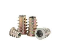 HPGHZNYNMK 50 pezzi 10 pezzi M4 m5 m6 m8 m10 1/4-20 5/16-18 3/8-16 Dadi for inserto in lega di zinco for legno for flangia e testa esagonale for mobili Bulloni e dadi(M6x20 20pcs)