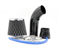 HPGHZNYNMK Filtro aria a fungo invernale da 76 mm for auto, kit tubo di aspirazione, filtro aria ad alto flusso e alta temperatura, tubo in alluminio Tubo di aspirazione(Noir)