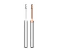 HPGHZNYNMK Fresa per coda sferica in carburo di tungsteno, micro-diametro, 2 scanalature, collo lungo, piccola fresa, utensili CNC R0,25 0,3 0,4 0,6 Alesatore conico(R0.5-10-D4-50,For alluminum)