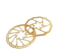 HPGHZNYNMK G3/HS1 160mm 180mm MTB Bici Rotore Freno for Bicicletta Disco Freno Oro Alta Resistenza 6 Fori Acciaio Inox Accessori for Mountain Bike Dischi freno per motociclette(G3-160mm Gold)