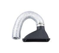 HPGHZNYNMK Kit di aspirazione aria turbo for paraurti anteriore universale for auto, kit di aspirazione turbina ABS, imbuto aria, aspetto fibra di carbonio Tubo di aspirazione(Square)