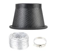HPGHZNYNMK Kit di tubi di ventilazione per paraurti anteriore, sistema di aspirazione dell'aria, set di tubi di aspirazione turbo, ugelli rotondi e quadrati, tubo di aspirazione universale (rotondo)
