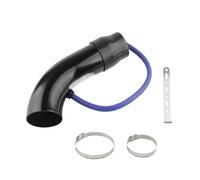 HPGHZNYNMK Tubo di aspirazione aria fredda for auto in alluminio universale da 3'' e 75 mm, colore argento, nero e rosso. Tubo di aspirazione(Noir)