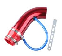 HPGHZNYNMK Tubo di aspirazione aria fredda for auto in alluminio universale da 76 mm, tubo di induzione turbo, colore argento, nero e rosso. Tubo di aspirazione(Red)