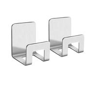 HPGHZNYNMK Vassoio porta-spugne for lavello da cucina in acciaio inox, scolapiatti, gancio autoadesivo, portaoggetti for, accessori Gancio appendiabiti(2pcs Silver)