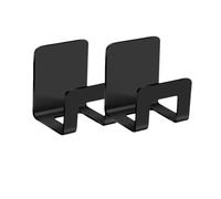 HPGHZNYNMK Vassoio scolapiatti in acciaio inox for lavello da cucina, porta spugne, gancio autoadesivo, portaoggetti, organizer for stracci Gancio appendiabiti(Black-2pcs)