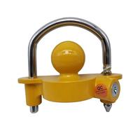 HPHPH 1 Set Lucchetto Universale for Rimorchio Serrature for Gancio A Sfera for Blocco di Sicurezza Regolabile Acciaio Resistente Adatto Leggero Gancio per roulotte e Barca(Gold)