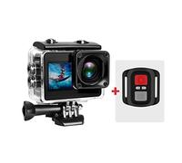 HPHPH Action Cam, A10 Action Camera 4k EIS Ultra HD 20MP 170D Subacquea Impermeabile Cam Touch Screen 4X Zoom Video Go Sport PRO Cam,All'aperto, Sport, Video(Standard,Cam And Remote)