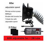 HPHPH Estrattore Aria, Ventilatore di Scarico for Tubi, aspiratore for fumi, aspiratore for fumi da 30 W, 50 W, 60 W, velocità Regolabile, con Tubo da 2 m, Ventola di Ventilazione(60W 2M Tube)