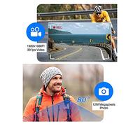 HPHPH Fotocamera indossata dal corpo W4 Videocamera da 64 GB 1080P Batteria da 950 mAh 5 ore di riprese video Mini videocamera sportiva con cinturino for la testa(32GB Camera)