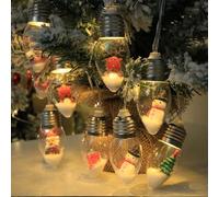 HPiano Catena di Luce a LED di Natale,2M 10 LED Catena di Luce Interna,Incandescente di Natale,Impermeabile IP44,Lampa decorativa für Weihnachtsbaum, Festa, Giardino