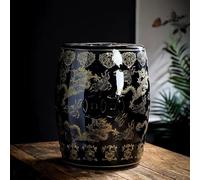 HPIRFYE Ceramic Garden Stool for Patio, Decorative Chinoiserie Side Table
