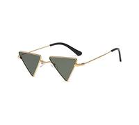 HPIRME Montatura Cat Eye in metallo Occhiali da sole triangolari neri Donna Uomo Occhiali da sole Steampunk Eyewear,6,Taglia unica