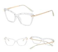 HPIRME Montatura per occhiali Cat Eye per donna Montature per occhiali in cristallo trasparente Occhiali con lenti trasparenti Occhiali, 6, taglia unica