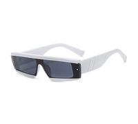 HPIRME occhiali da sole da donna quadrati Occhiali da sole retrò punk per occhiali da uomo, bianchi, taglia unica