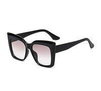 HPIRME Occhiali da sole oversize Cat Eye quadrati Occhiali da sole da donna Occhiali da sole sfumati da uomo Occhiali da sole UV400 Occhiali, NERO, taglia unica