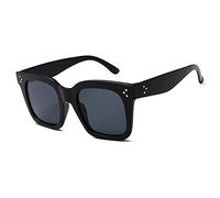 HPIRME Occhiali da sole quadrati grandi Occhiali da donna Occhiali da vista oversize Occhiali da sole Occhiali da sole Uomo, nero opaco, taglia unica