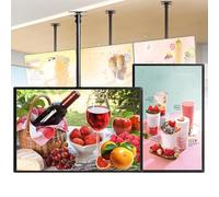 HpJfdsU Poster Sospeso Ultra Sottile per Interni - Schermo Diviso Intelligente, Display LED per Segnaletica Digitale 2k, Wi-Fi E Telecomando, 1 Gb + 32 Gb, Supporto Wi-Fi/HDMI/USB/Rj45 32in