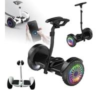 HpJfdsU Self-Balancing Scooter - Bluetooth Connection App, Smart Bike with Ambient Light, Leg+Hand Control, Shock-Absorbing Wheels, Load-Bearing Capacity: 130kg B-Black