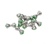 HpLive 10 pezzi materiale di legatura a mosca 3D occhi manubri realistici in plastica accessori per pesca fai da te in giallo verde taglie S M L (M Green)