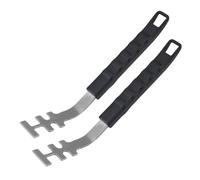 HpLive 2 griglie per barbecue, in acciaio inox, resistente al calore, con manico in plastica per giardino, barbecue, barbecue, barbecue, 2 pezzi