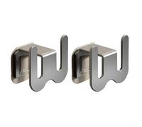 HpLive 2 pezzi organizer da parete per pantofole senza foratura, in alluminio (2 pezzi di colore grigio)