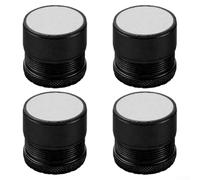 HpLive 4 piedini regolabili per mobili, 2,7 - 4 cm, in alluminio, antiscivolo, riduzione del rumore, per letto, divano, tavolo, armadio (nero)