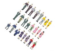 HpLive 6 panchine modellini 1:75 plastica per diorama paesaggistica | 50 figure dipinte, altezza 36 mm, seduti e in piedi, ideali per modellismo ferroviario e architettura 1:50