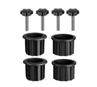 HpLive Adattatore per supporto ombrellone, anelli riduttori per ombrellone con manicotto adattatore e viti per asta standard diametro 32/38/48 mm (8 pezzi)