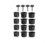 HpLive Adattatore per supporto ombrellone, anelli riduttori per ombrellone con manicotto adattatore e viti per asta standard diametro 32/38/48 mm (16 pezzi)