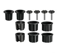 HpLive Adattatore per supporto ombrellone, anelli riduttori per ombrellone con manicotto adattatore e viti per asta standard diametro 32/38/48 mm (A12 pezzi)