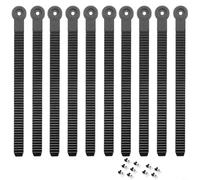 HpLive Cinghie per legare lo snowboard, confezione da 10 pezzi, in plastica di alta qualità, 21 x 1,5 cm, con viti e dadi (10 pezzi)