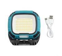 HpLive COB Lampada da lavoro con batteria ricaricabile, lampada da campeggio a LED orientabile magneticamente, ricarica USB-C e funzione power bank, 4 livelli di luminosità bianco/giallo, robusto ABS