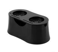 HpLive Contenitore per caffè espresso 2 in 1, tappetino per caffè opaco, rimovibile, riduzione del rumore, materiale ABS (nero)