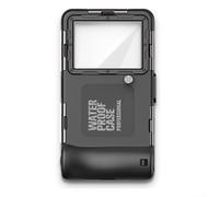 HpLive Custodia impermeabile per smartphone IP68, 15 m, custodia subacquea, con funzione touch screen, per immersioni subacquee (nero e nero)