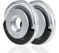 HpLive Dado a sgancio rapido, 2 pezzi, in lega di acciaio per smerigliatrice angolare con filettatura M14, design autobloccante