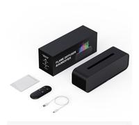 HpLive Diffusore di aromi, umidificatore con controllo del suono e effetto fiamma realistico, serbatoio dell'acqua da 250 ml per oltre 8 ore di funzionamento (nero)