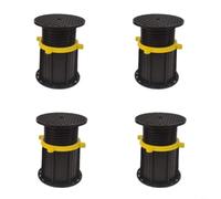 HpLive Gambe da letto regolabili in altezza, 4 pezzi di rialzo per mobili alzare il letto regolabile per mobili 53-185 mm, supporti rinforzati per mobili in ABS (75-134 mm)