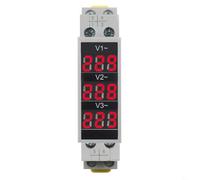 HpLive Guide DIN 18 mm tensione corrente voltmetro AC 80 - 500 V monofase modulare tensionimetro digitale LCD IP20 protezione display LED digitale
